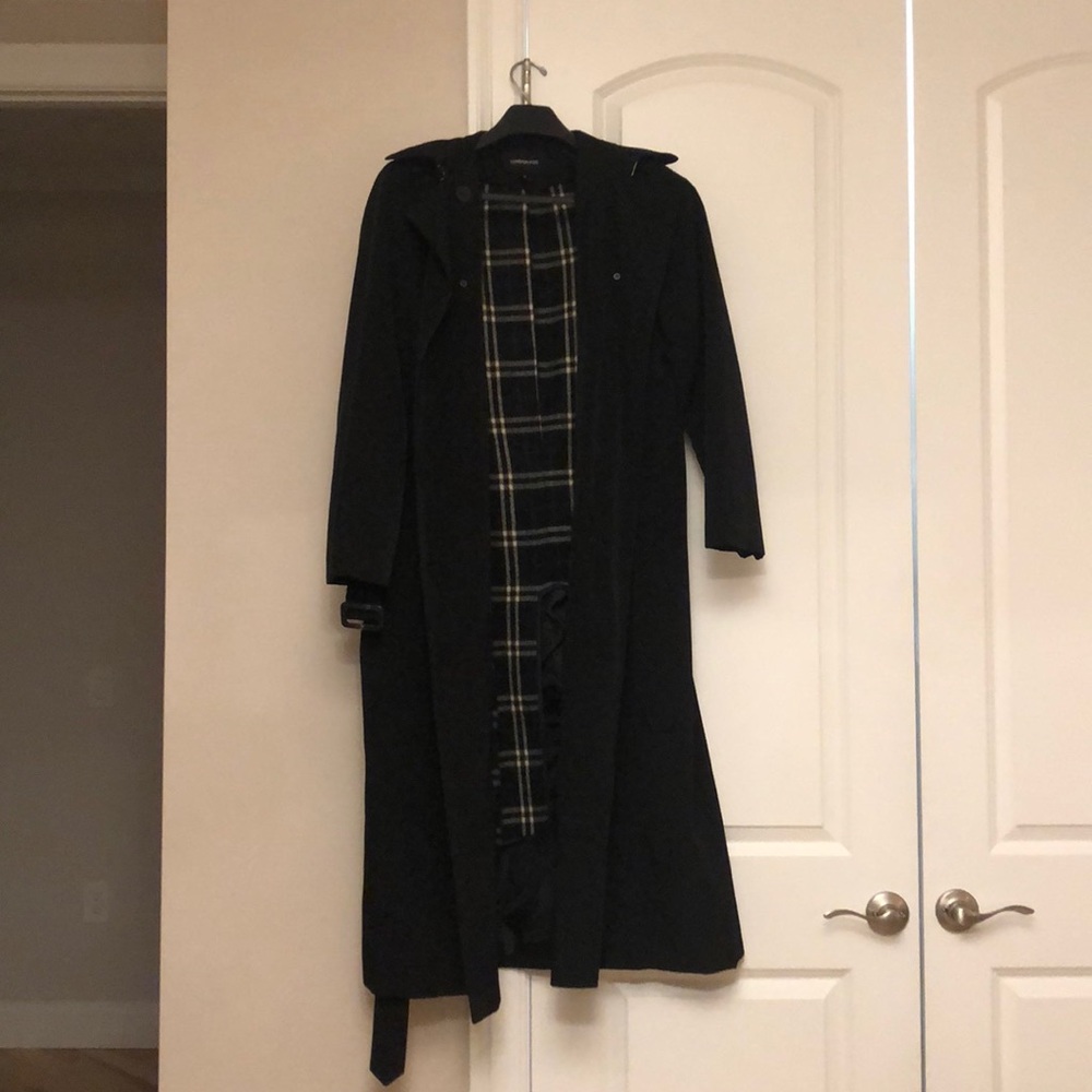 Black trench long coat